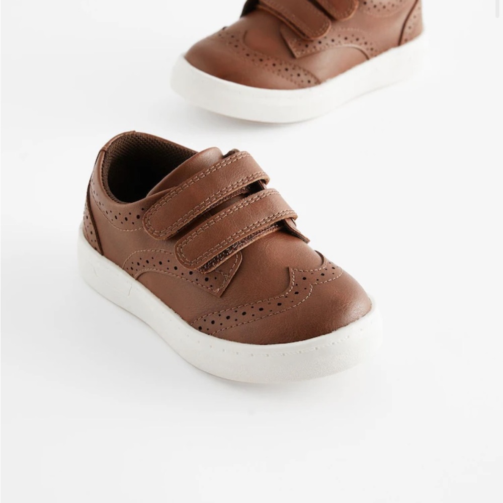Next Direct Brown Kids Sneakers with Velcro
